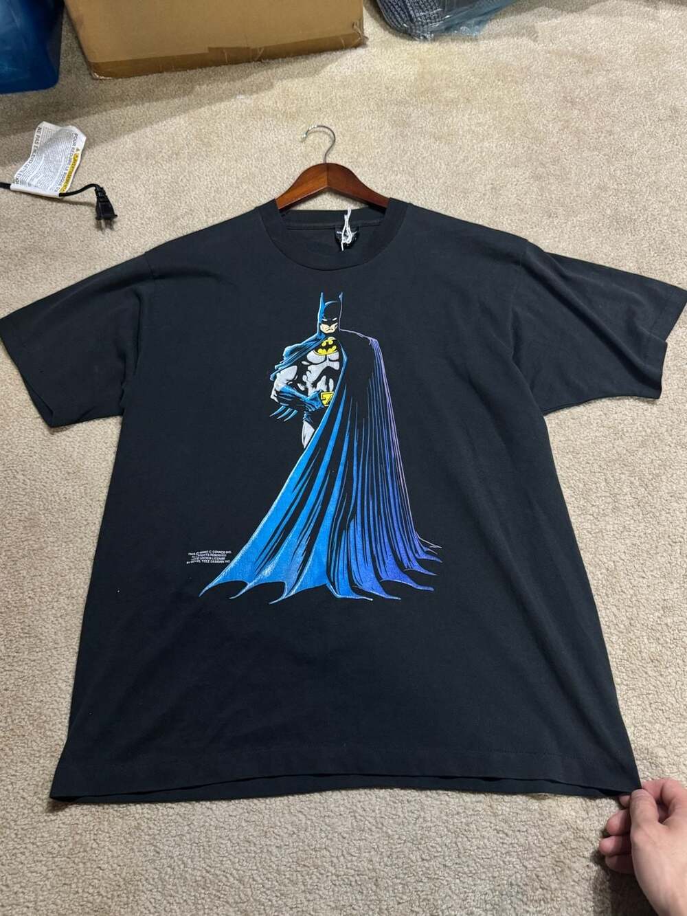 Vintage 1989 Batman DC Comics T-Shirt Single Stitch Novel Teez Graphic XL